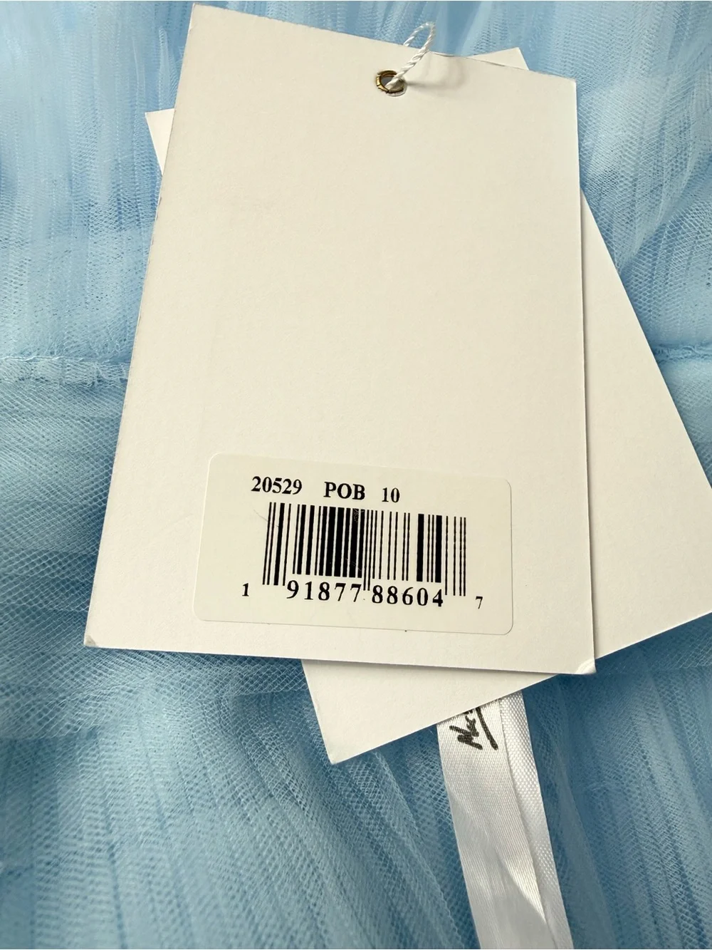Mac Duggal 20529 Powder Blue Feather Strapless Tulle Fit & Flare Dress NWT 10 - Picture 8 of 16